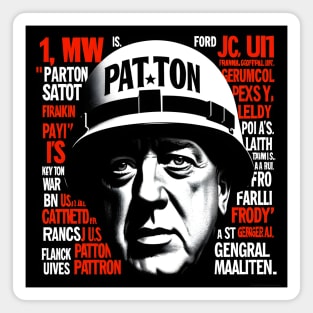 Digital Portrait of General George S. Patton, Jr. Magnet